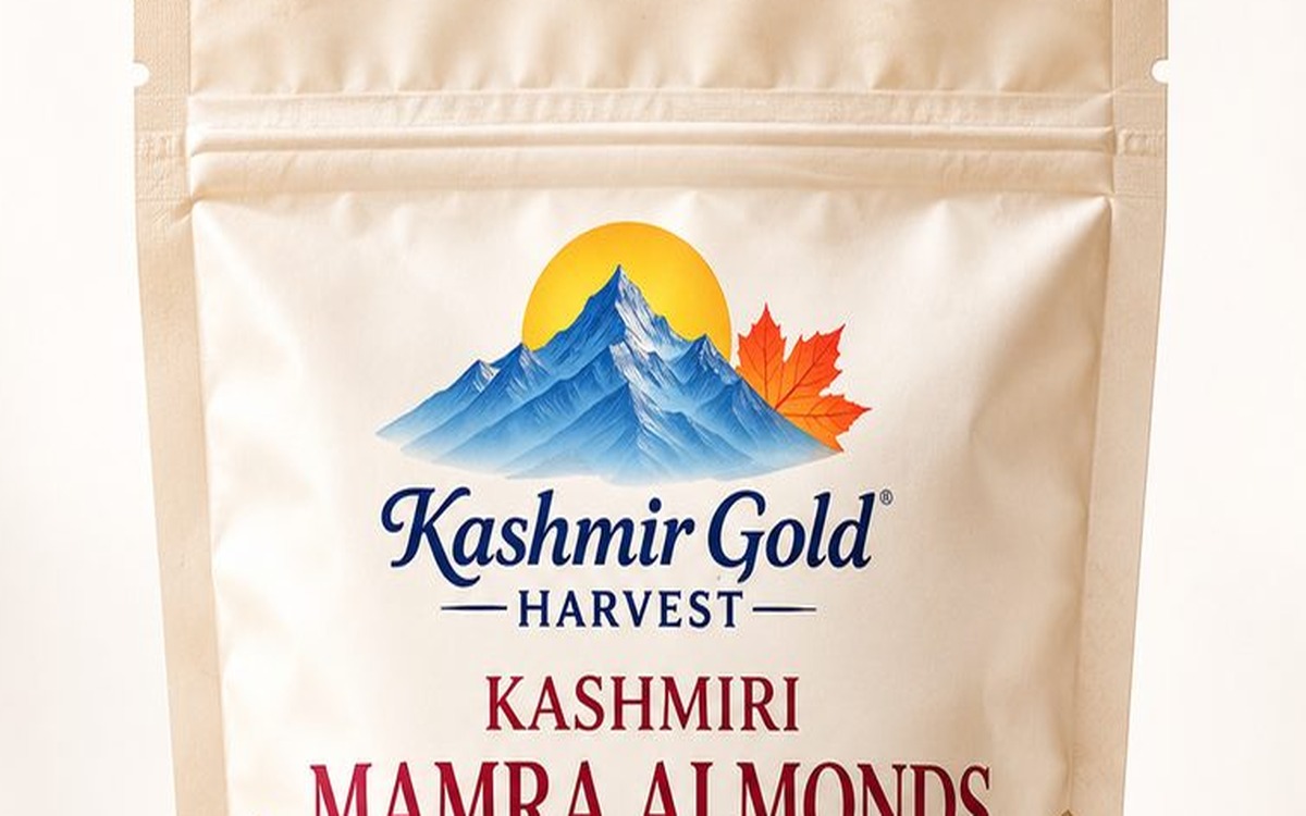 Brand seal and 100 percent Kashmiri guarantee angle